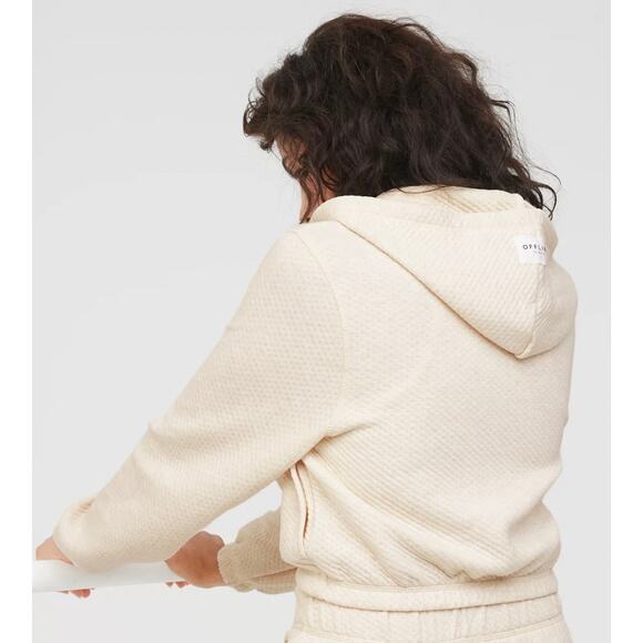 Offline by Aerie Womens Jacket XS Cream Cropped Zip Front Normcore Athleisure - Picture 12 of 16